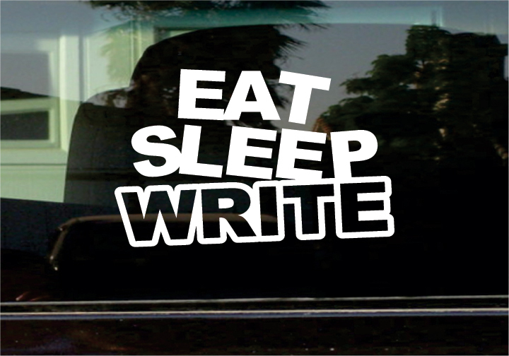 EAT SLEEP WRITE VINYL STICKER