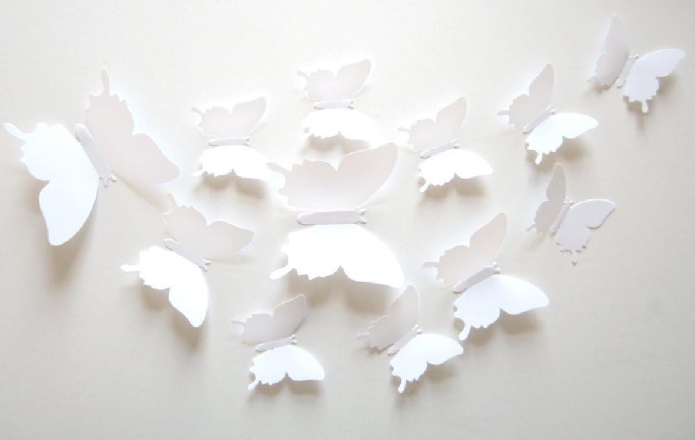 12Pcs 3D Butterfly Removable Wall Decals DIY Home Decorations Art Decor Wall …