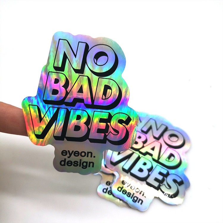 Personalized 50pc 2 inch Waterproof Stickers with Holographic Crystal Art