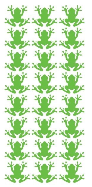 Frog Stickers Sticker Vinyl 1.20″ DC34-063 Lime Green
