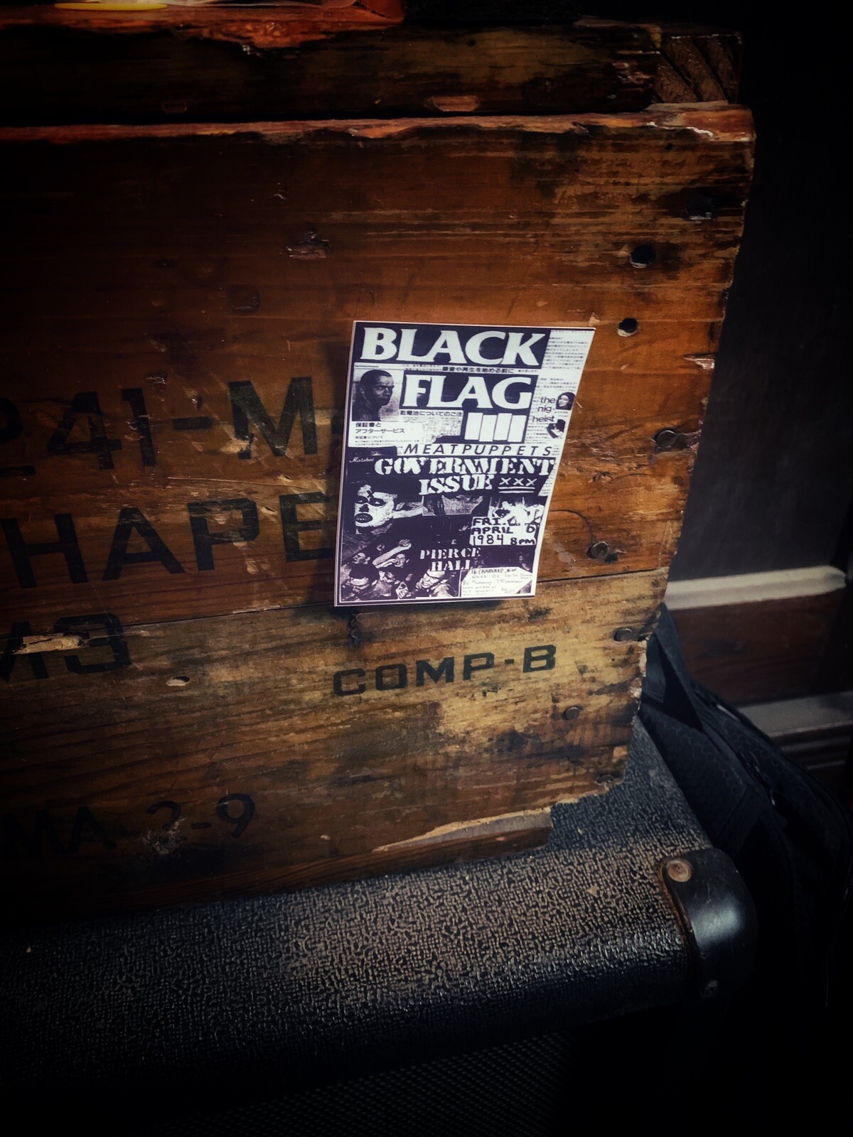 Concert Poster Sticker Black Flag / Meat Puppets 1984