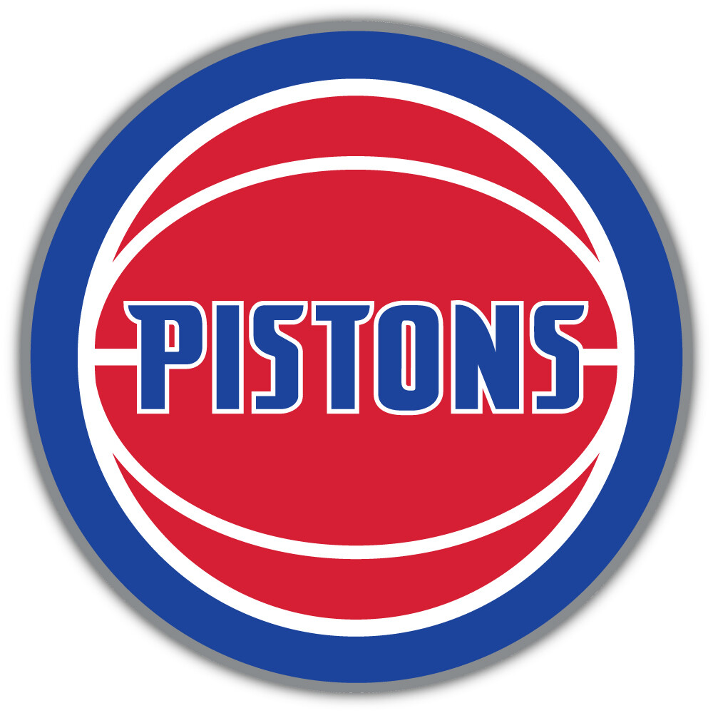 Detroit Pistons NBA Logo Car Bumper Sticker Decal “SIZES”