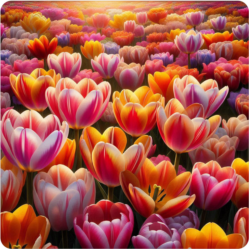 Beautiful Parrot tulips 100% waterproof vinyl sticker decal – many sizes