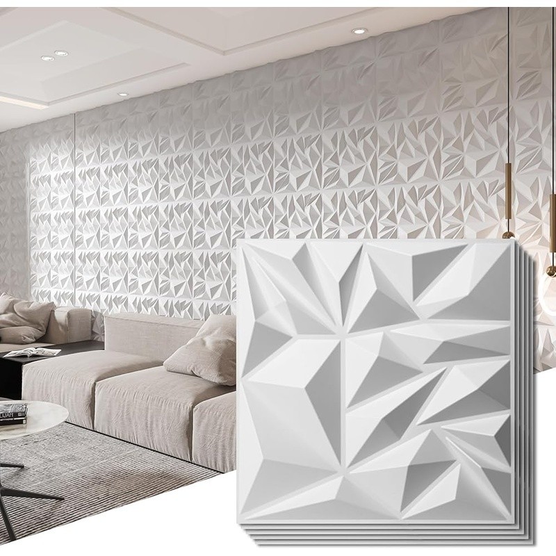 3D Wall Panels DIY Accent Decor Easy Installation Water-Resistant Home Office US