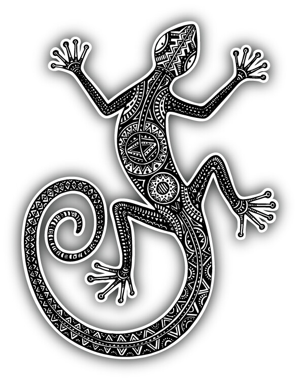 Ethnic Lizard Car Bumper Sticker Decal