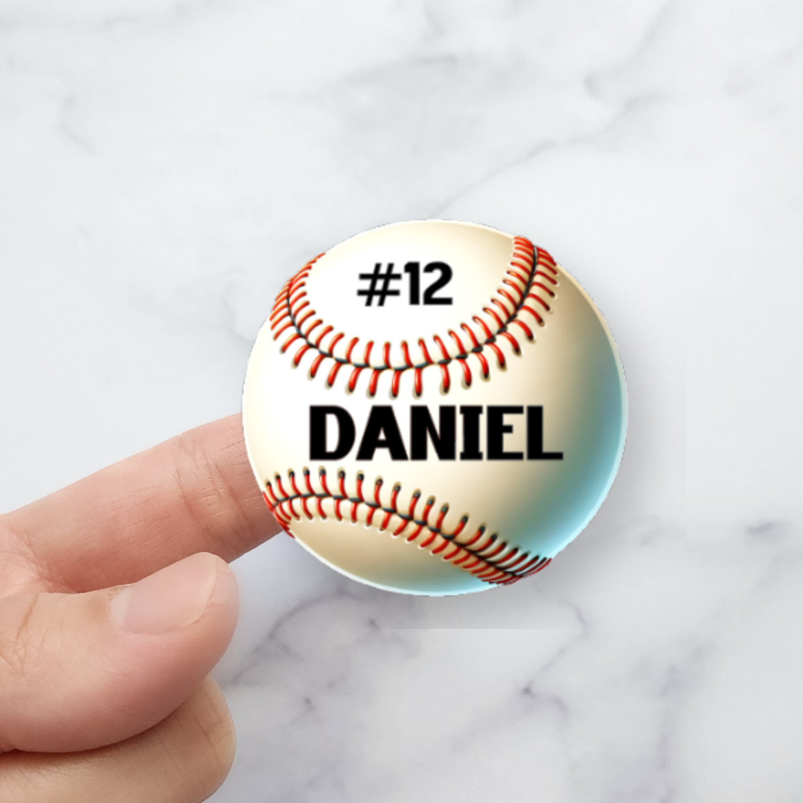 Holographic Custom Baseball Stickers – Personalized Name & Number Team Decals