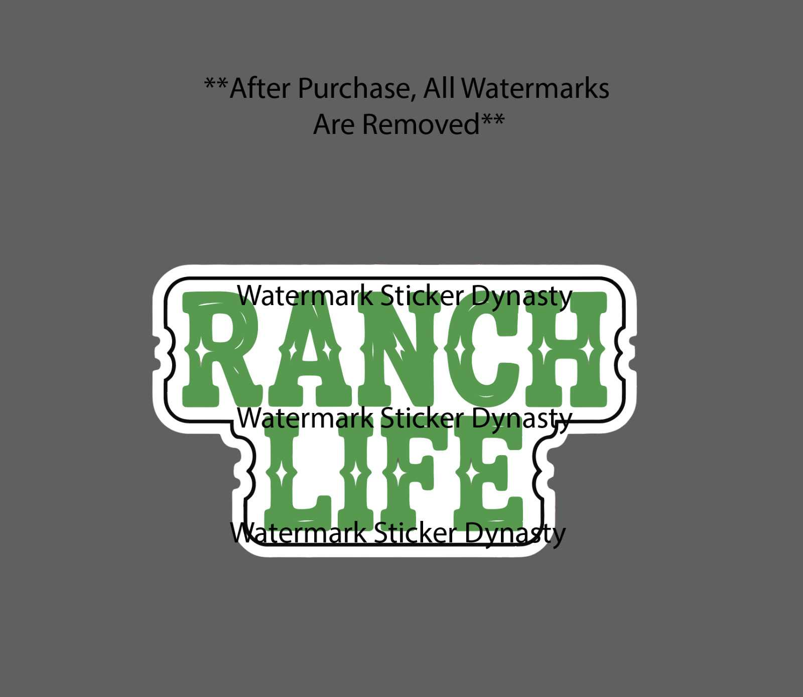 Ranch Life Sticker Waterproof Decal Rancher Outdoor Cattle Farm Gift NEW