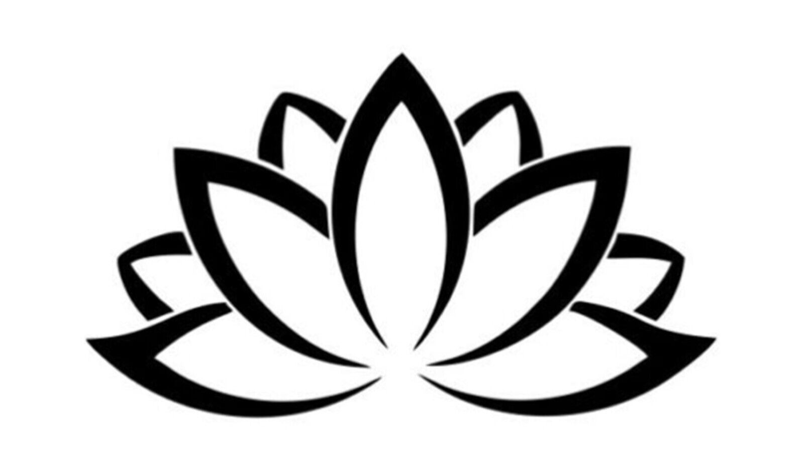 Lotus Flower Silhouette Vinyl Decal Car Self Love Water Bottle Boho Sticker-