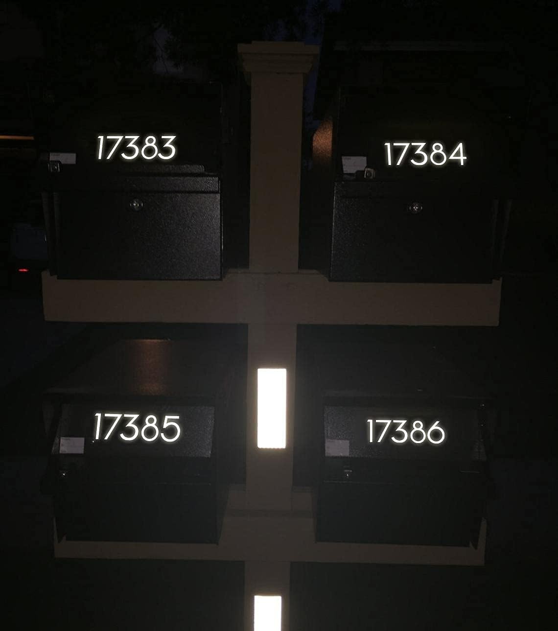 2 Inch Reflective Mailbox Numbers Sticker Set 0-9 5 Sets Vinyl