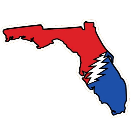 ⚡️GRATEFUL DEAD Florida Bolt Sticker *NEW* Measures 3 ” x 3″⚡️