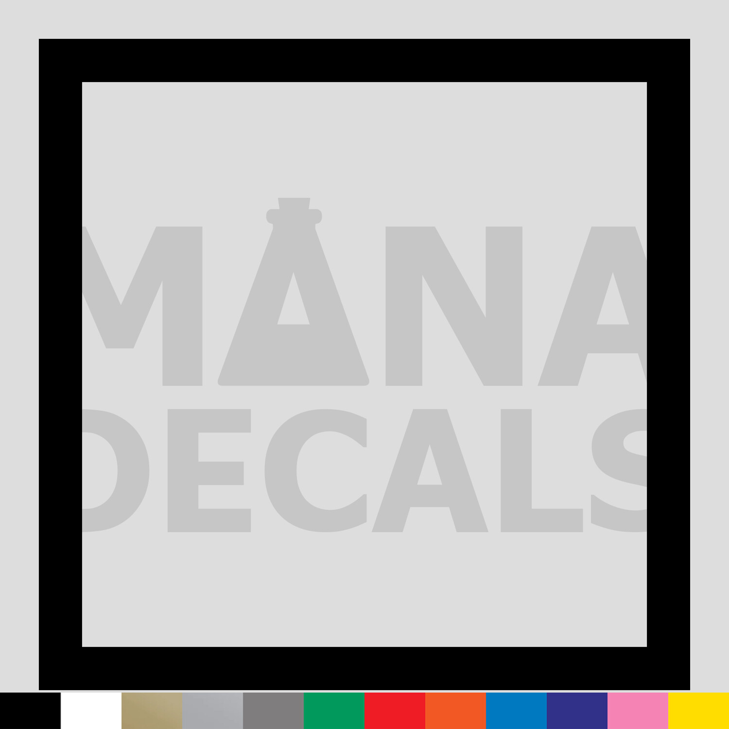 Square Outline Vinyl Die Cut Decal Sticker – Shape