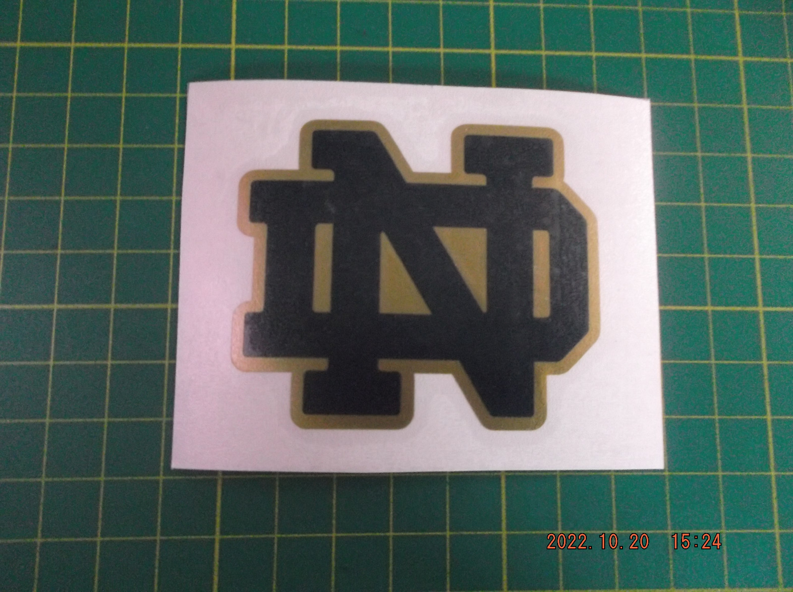 Notre Dame Decal Sticker for Rambler,Tumbler,Tervis, Car, Window 2.2″ Tall