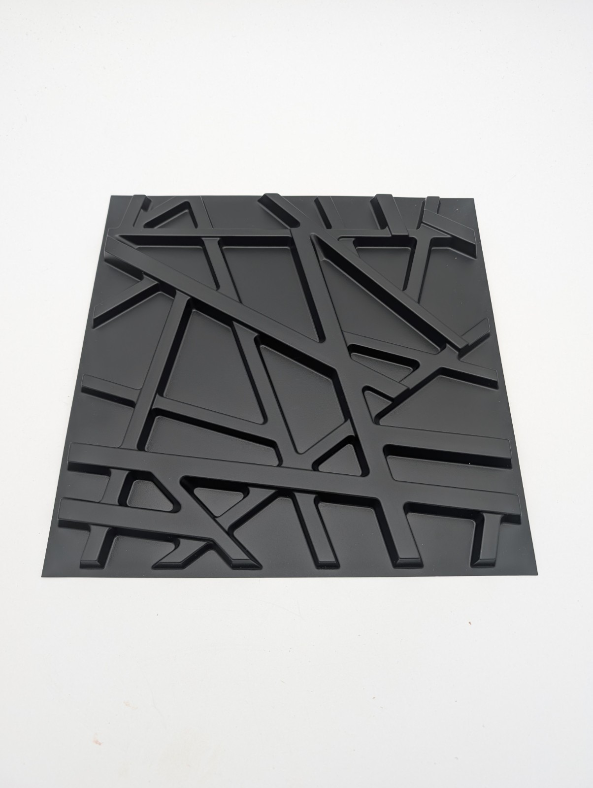 12”x12” Paintable 3D Wall Panels – Black Accent for Living Room & Gaming 30 Pk