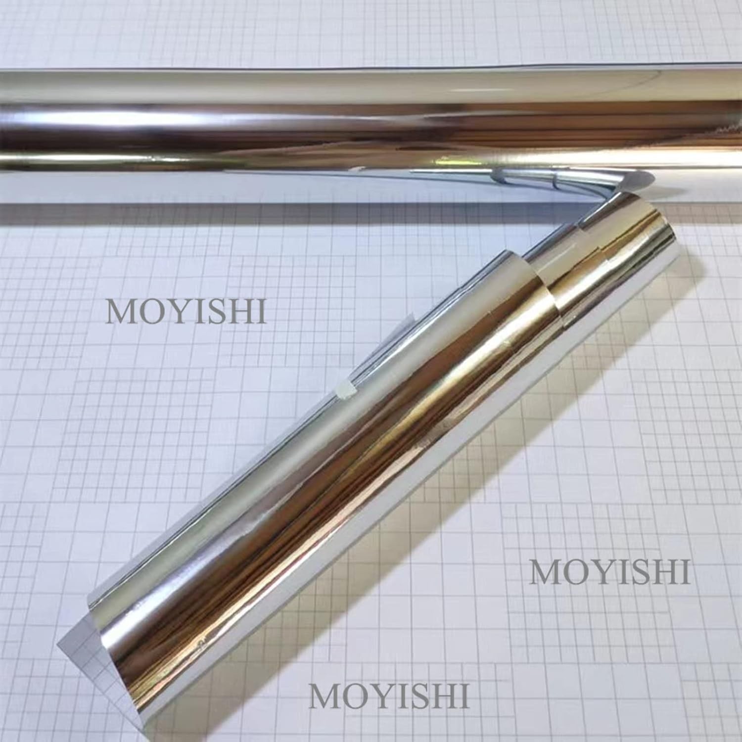 Chrome Mirror Silver Vinyl Wrap Sticker Decal Film Self Adhesive