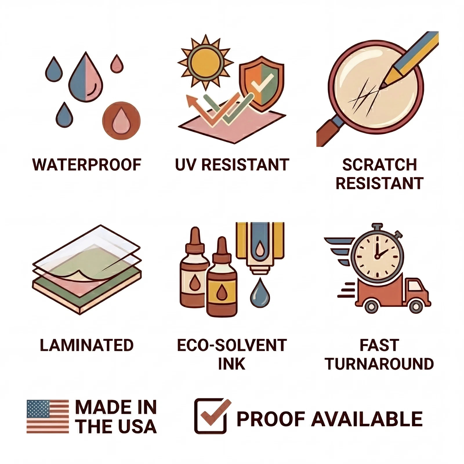 Custom Printed Full Color Logo Stickers Waterproof UV Resistant | Upload Artwork