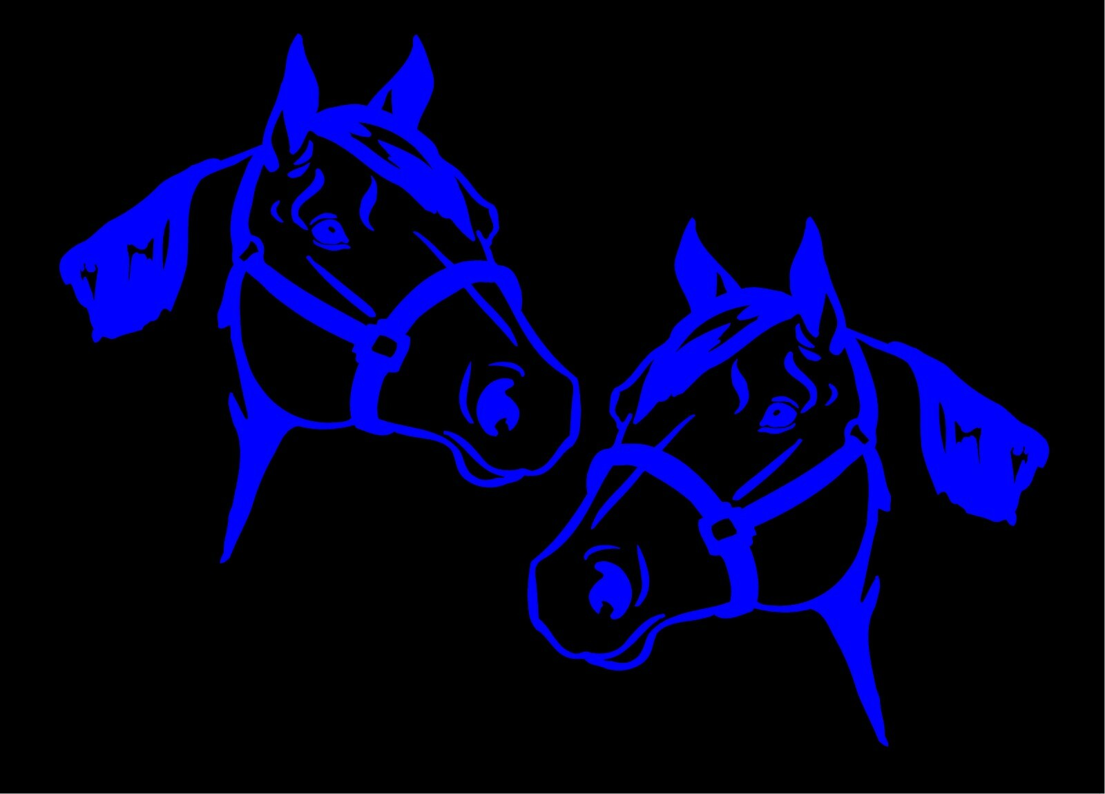 Quarter Horse Decals Mirrored Image Set equestrian trailer vinyl car stickers
