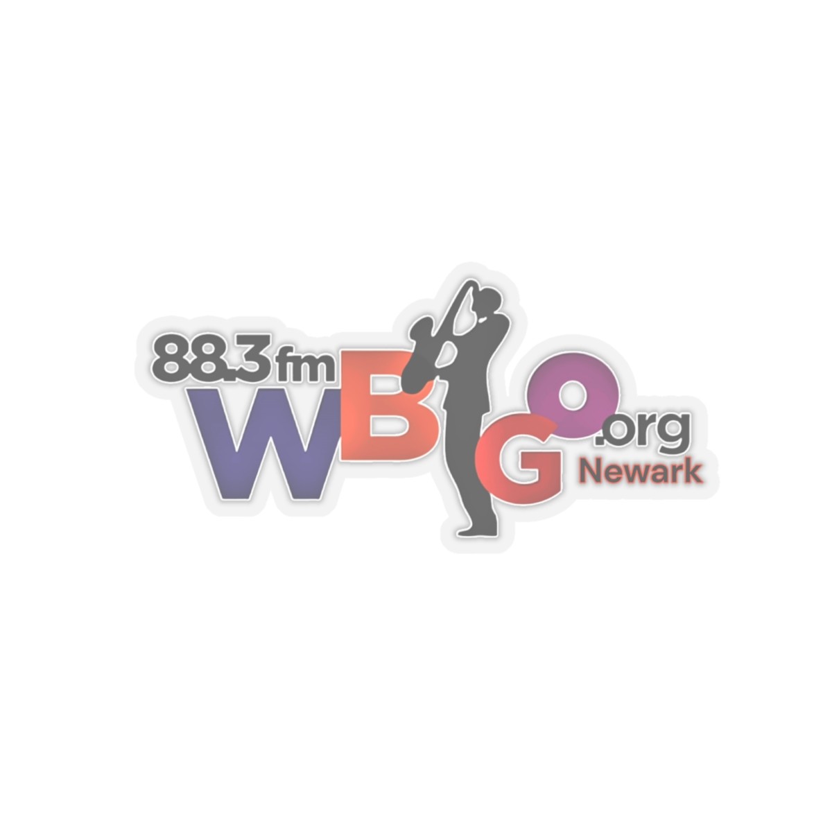 WBGO Jazz Music Radio station Newark New York City Kiss-Cut Stickers