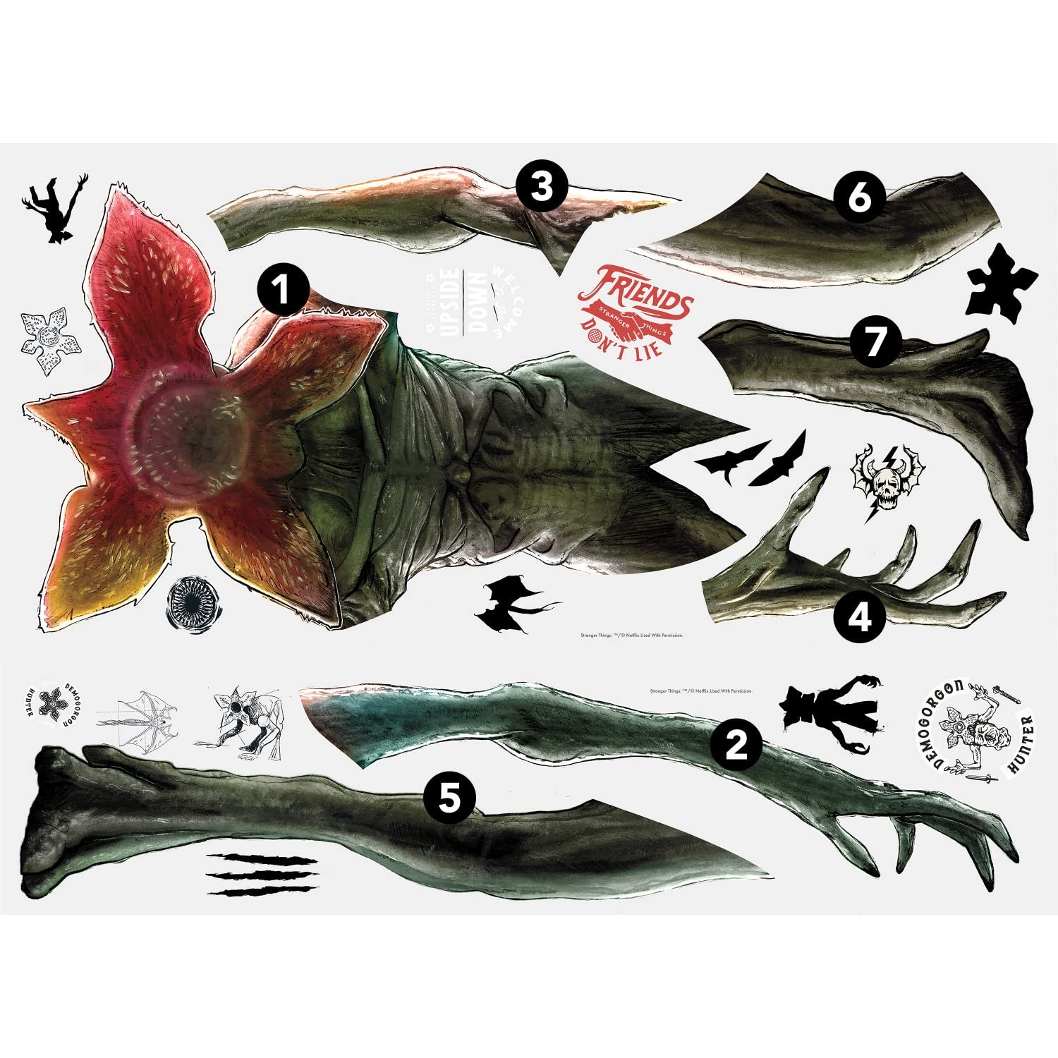RMK5142GM Netflix Stranger Things Demogorgon Peel and Stick Giant Wall Decal