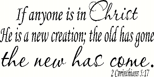 2 Corinthians 5:17 V2 11″x22″ Bible Verse Wall Decal by Scripture Wall Art