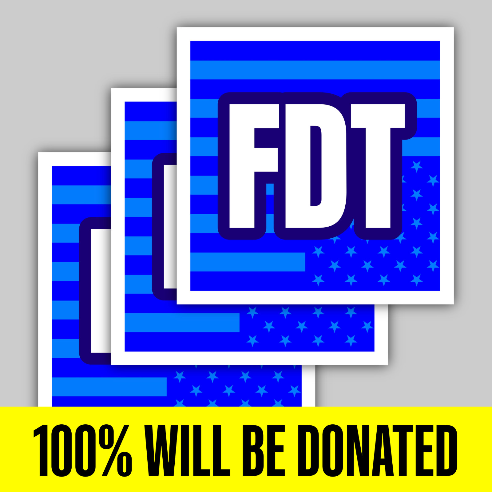 “FDT” Anti-Trump Antifascist 3 Sticker Pack (5 inches)