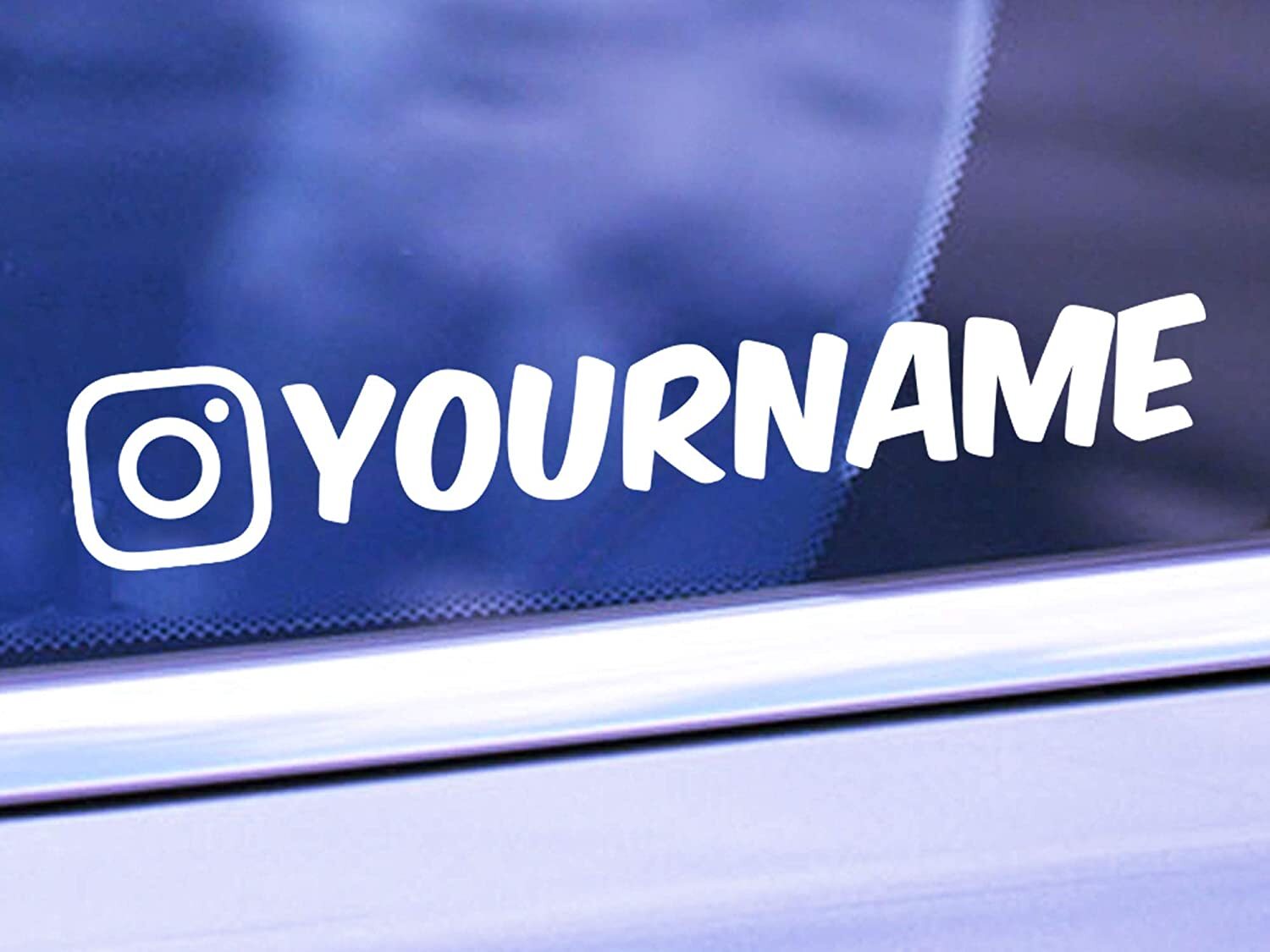 Personalized Instagram Sticker Vinyl Decal (x2) Car Window IG Username Drift JDM