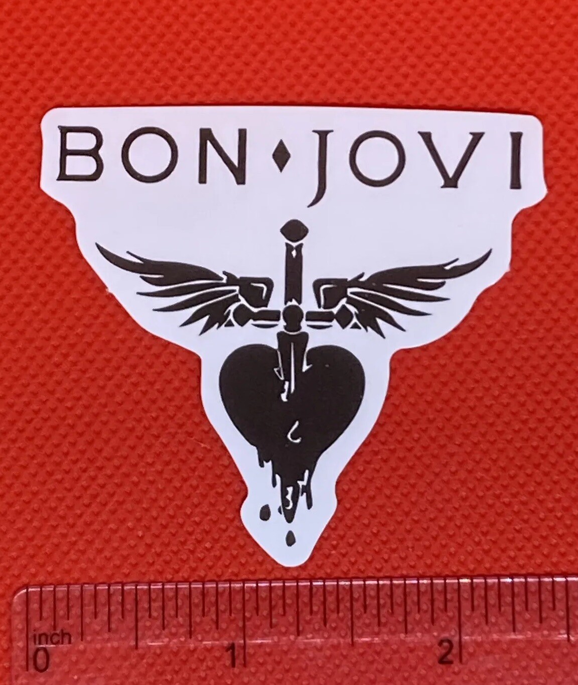 Bon Jovi Logo Black And White Decal Sticker Fast Free US Shipping! 🇺🇸
