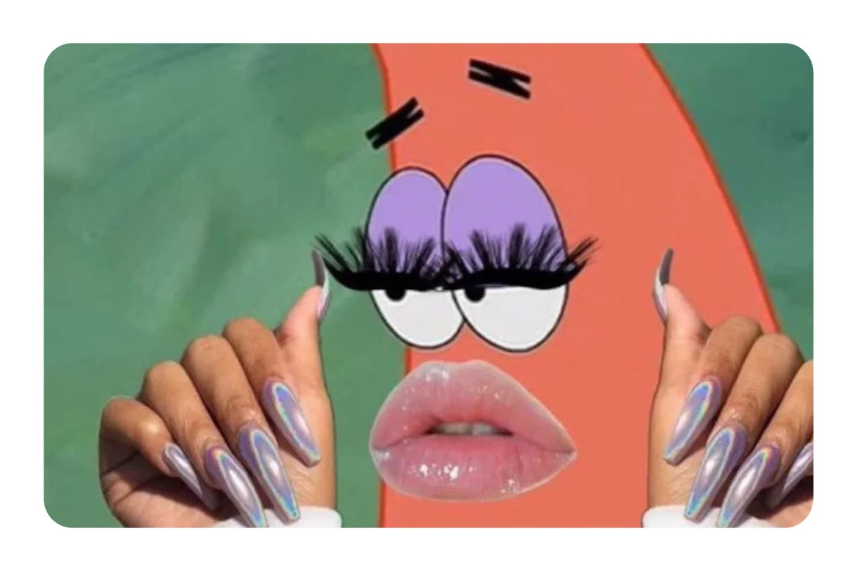 Material Gworl Card Skin 4 Pack Patrick Star Meme Funny Viral Aesthetic Decal Se