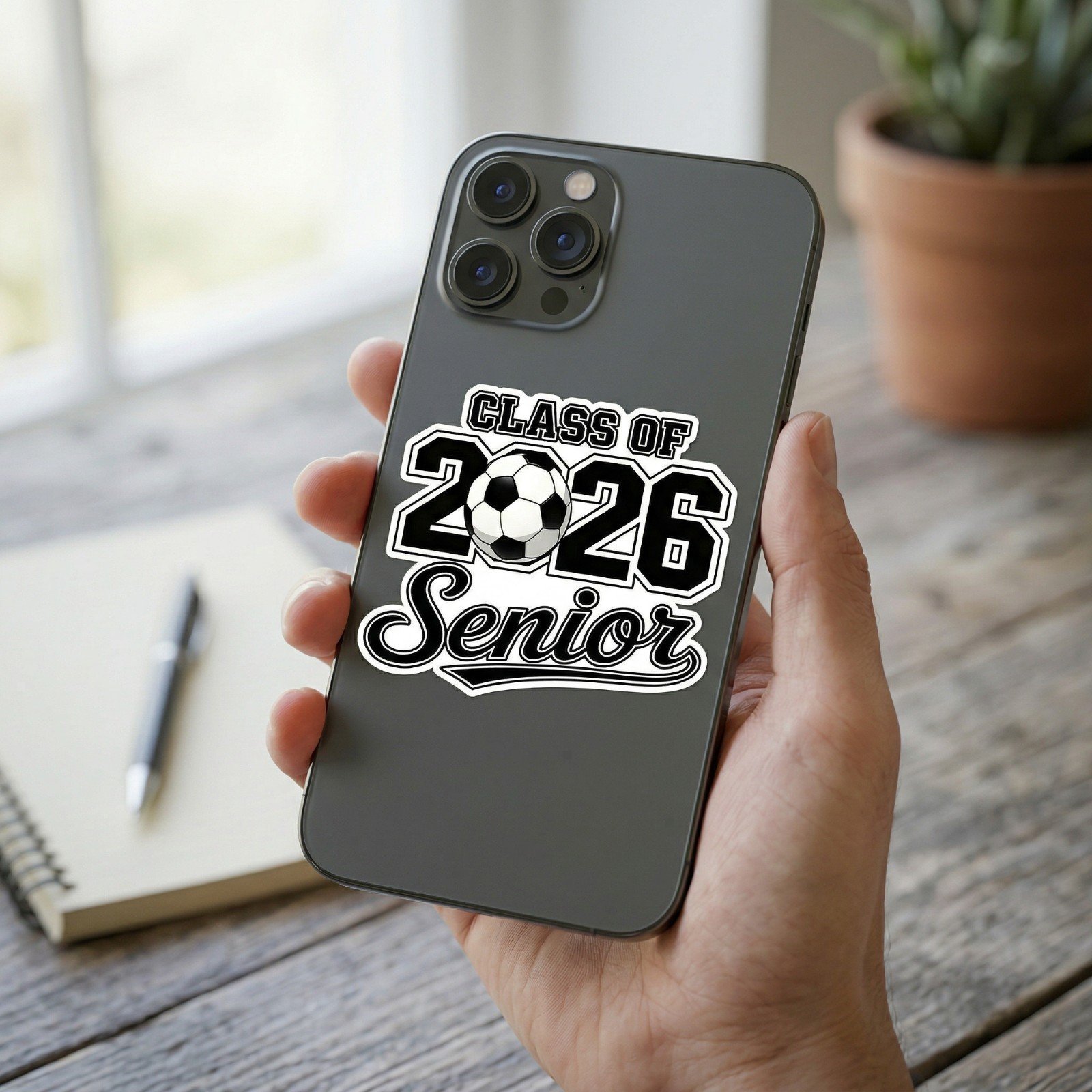 Soccer Class of 2026 Stickers Senior Graduation Ball Decoration Sticker Vinyl