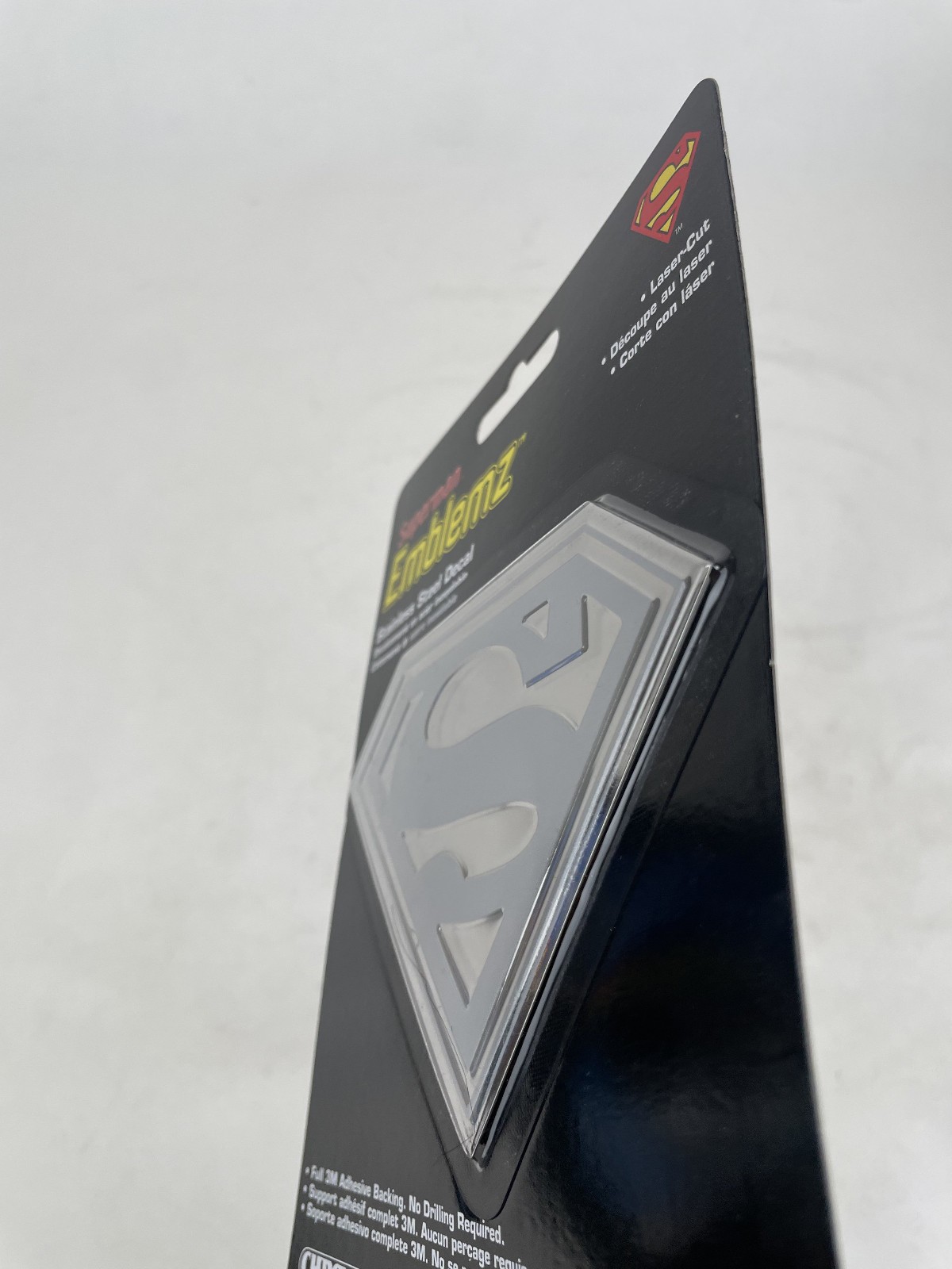 Official Licensed Superman Super Man Stainless Steel Thin Emblem Decal 2 pak