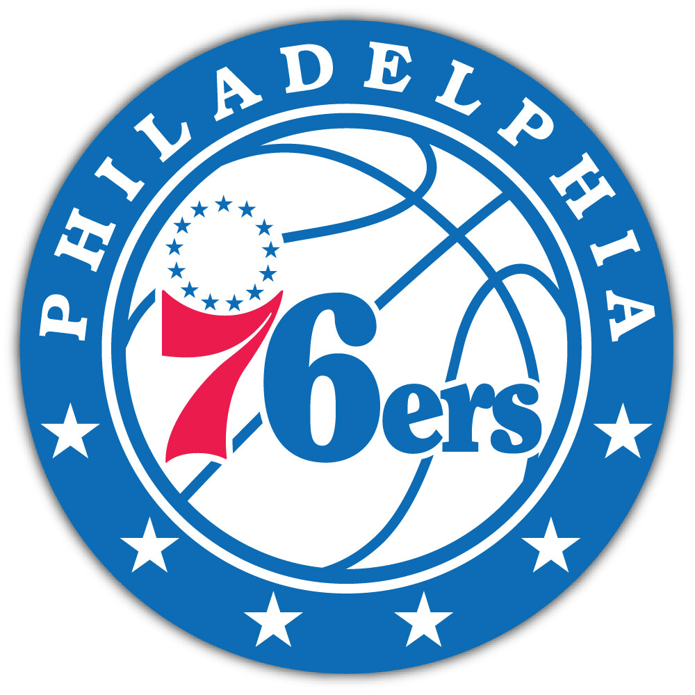 Philadelphia 76ers NBA Basketball Car Bumper Sticker Decal “SIZES” ID:7