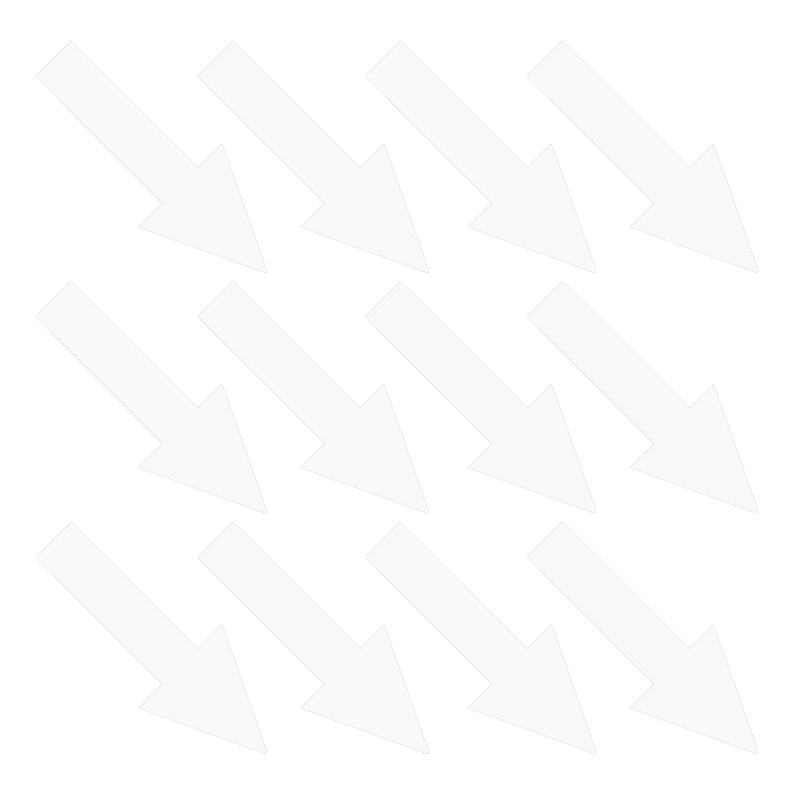 10″x4″ Arrow Sticker, 12Pcs Floor Stickers for Instructions, White
