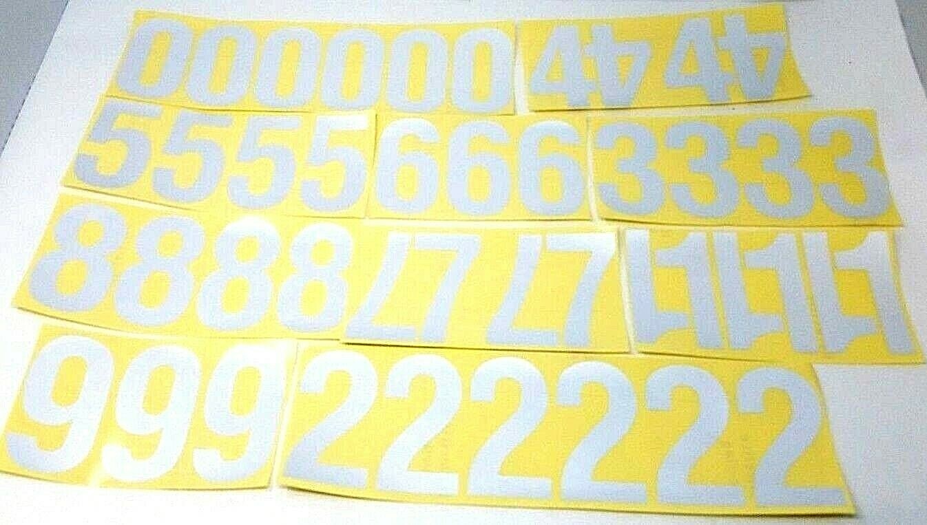 4″ SUPER REFLECTIVE Script font Address Sign Mailbox House Number vinyl sticker