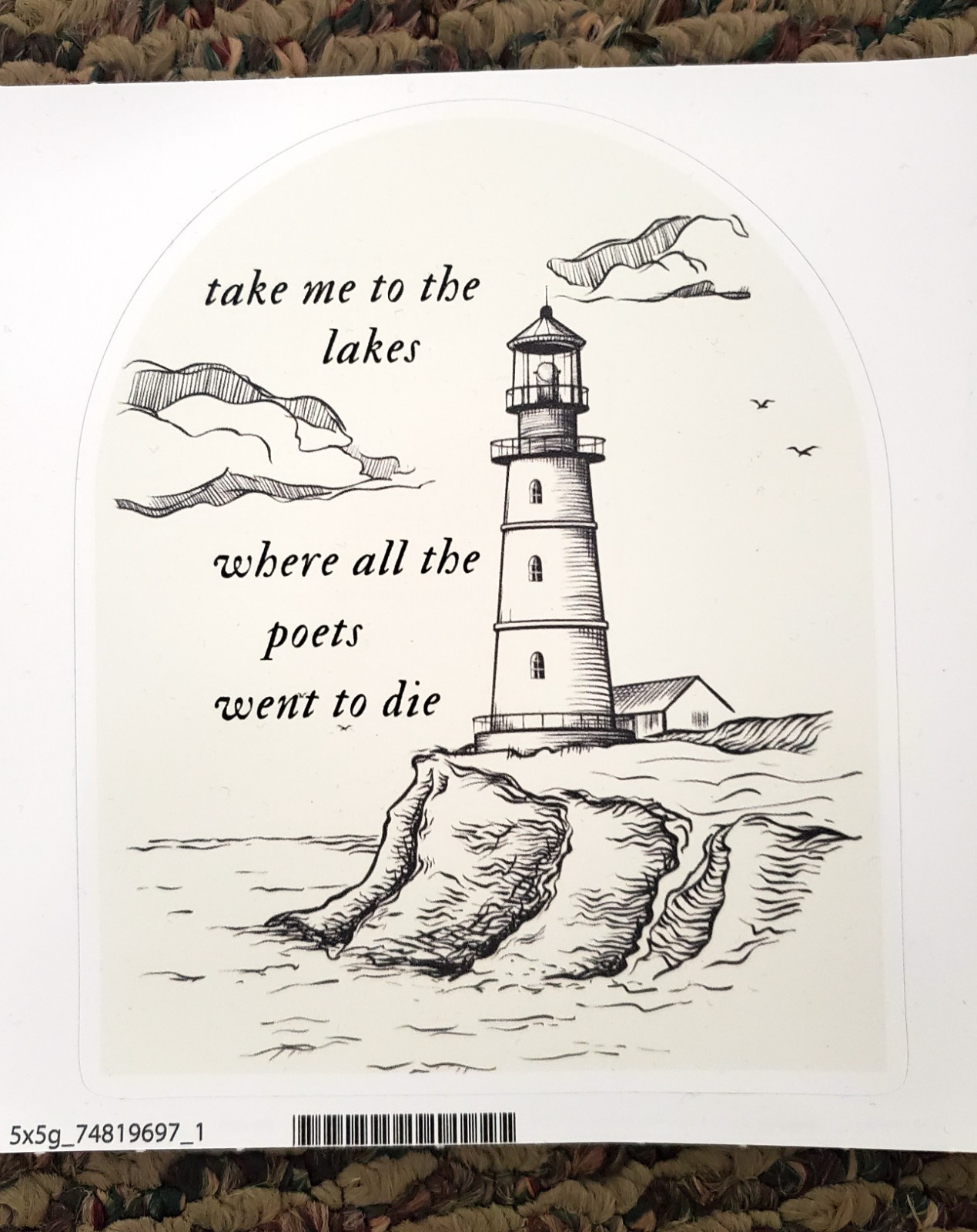 Taylor Swift decal bumper sticker The Lakes Folklore Lighthouse 4.5″ x 5.5″