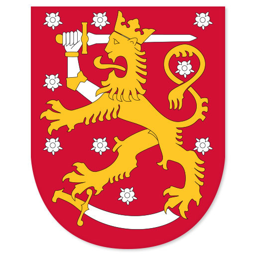 FINLAND Coat of Arms bumper sticker decal 3″ x 5″