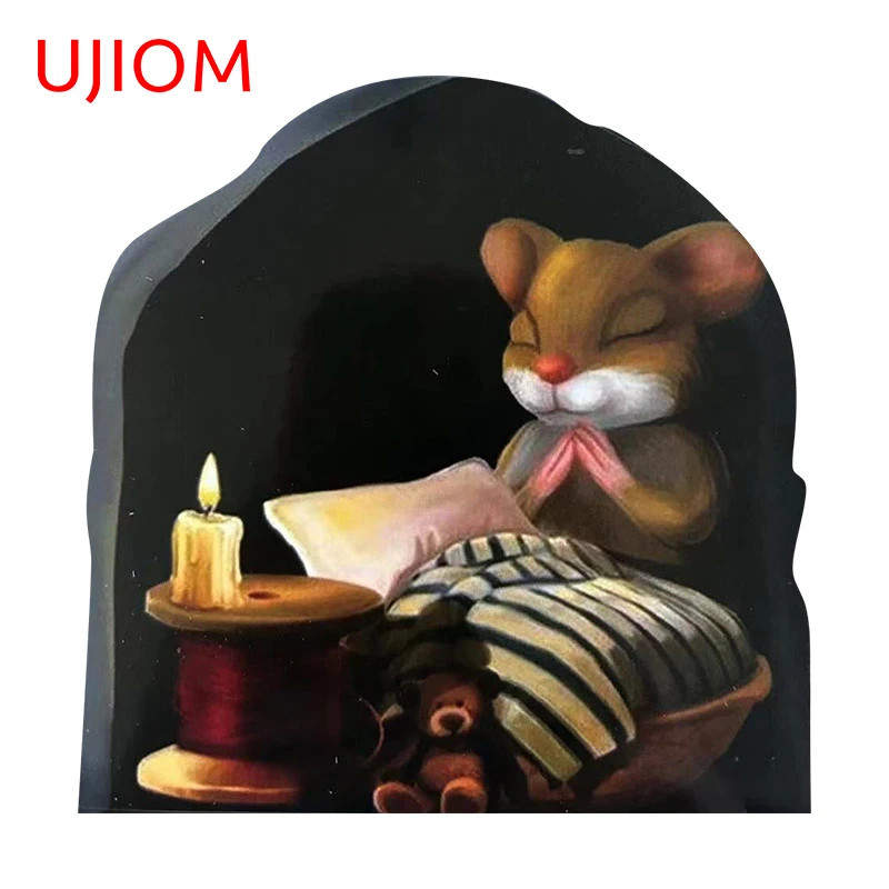 UJIOM 13cm Mouse Hole Cartoon Wall Lovely Stickers Creative Corner Practical
