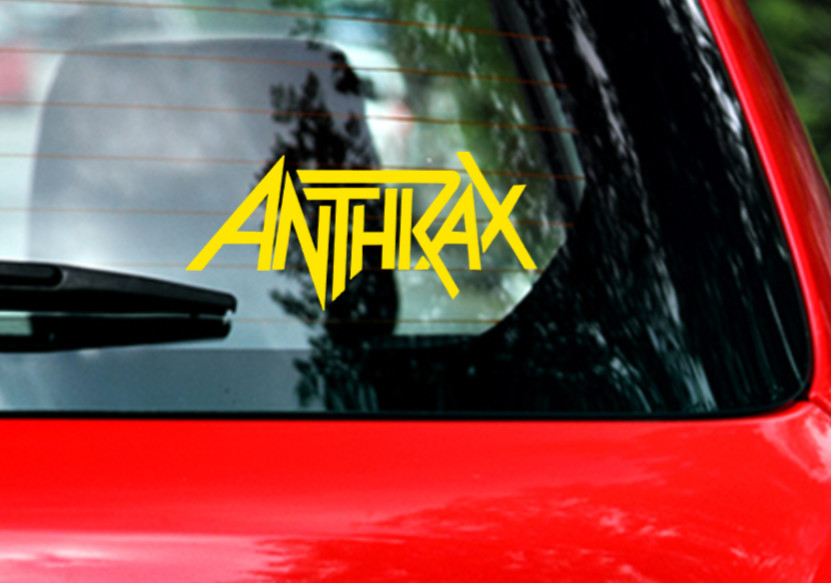Anthrax Logo Vinyl Sticker Decal Heavy Metal Band Car Bumper Megadeth Slayer