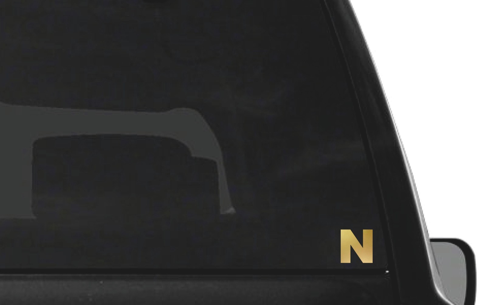 Letter N Initial Arial Black font Vinyl Sticker Decal Monogram Diploma
