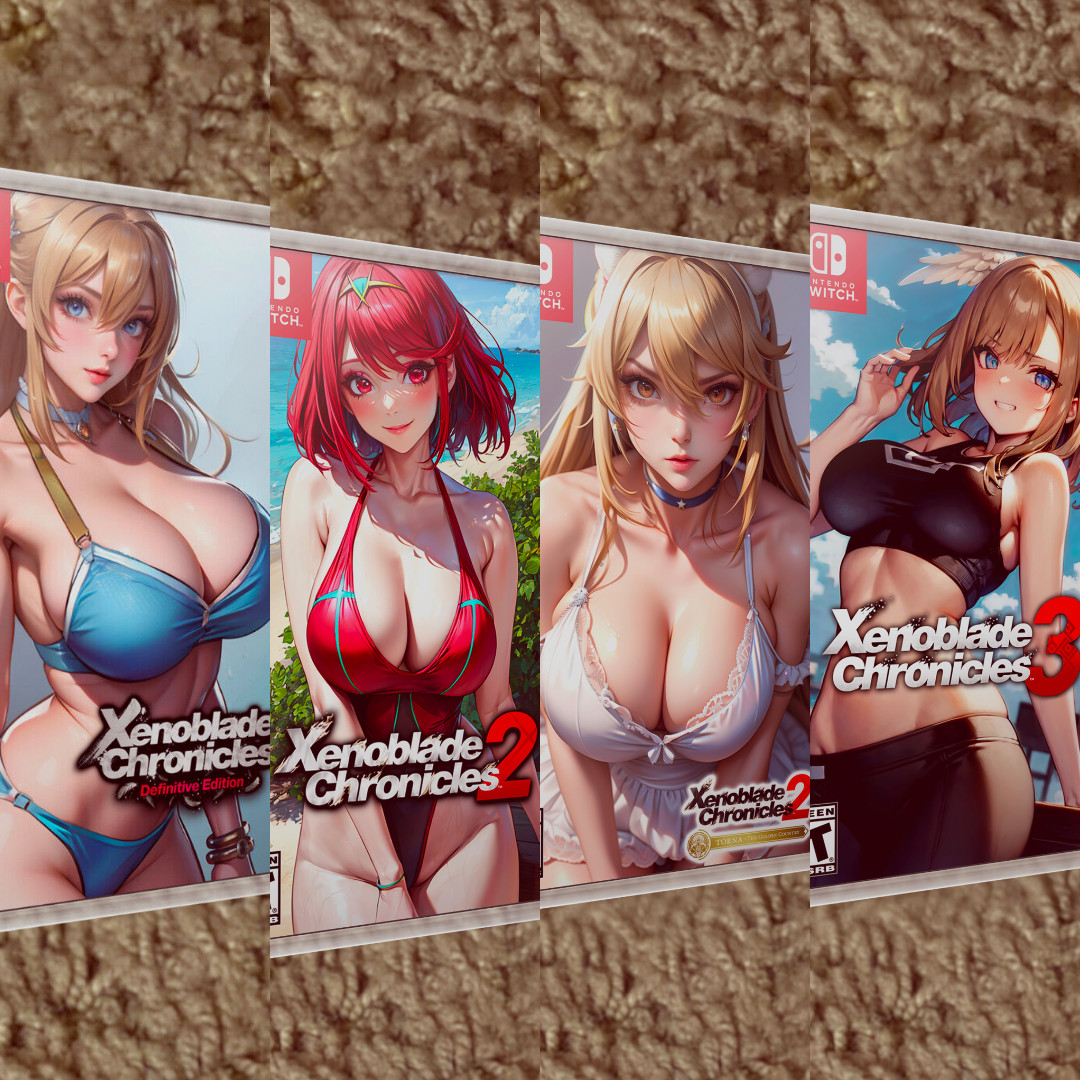 DOUBLE SIDED COVERS & CASE XENOBLADE CHRONICLES 1 | 2 | 3 | X SWITCH NO GAME