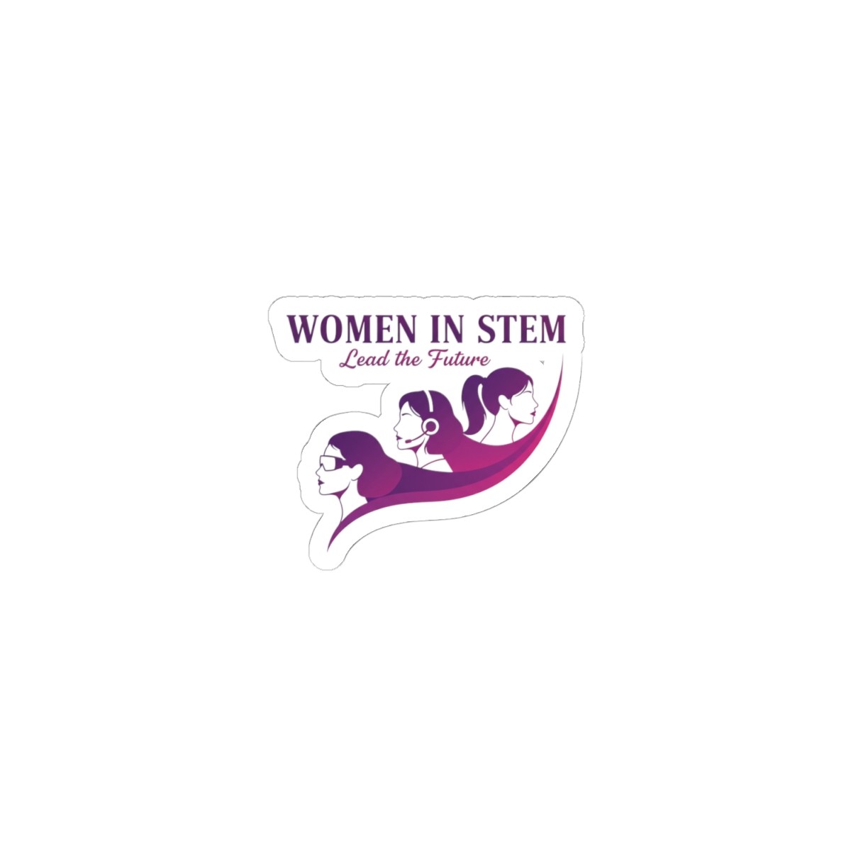 Women in STEM Kiss-Cut Stickers | International Women’s Day, empowerment purple