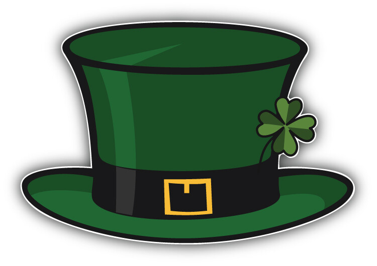 Leprechaun Hat Car Bumper Sticker Decal
