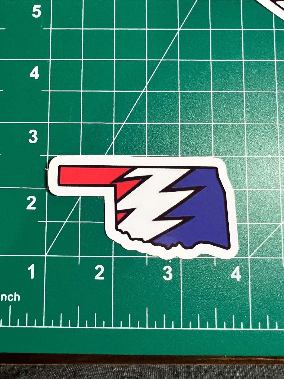 Oklahoma Stealie – Grateful Dead – Laminated Vinyl Sticker 3″x1.5″