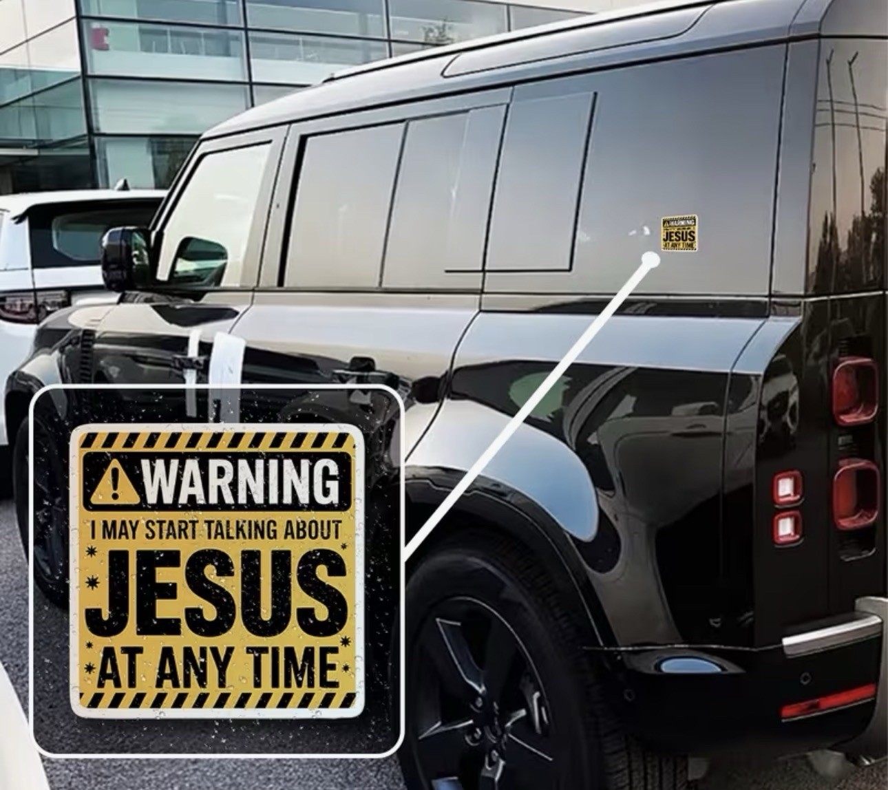 WARNING TALK ABOUT JESUS 2” VINYL DECAL DIECUT STICKER GOD CHRISTIAN FAITH 1PC