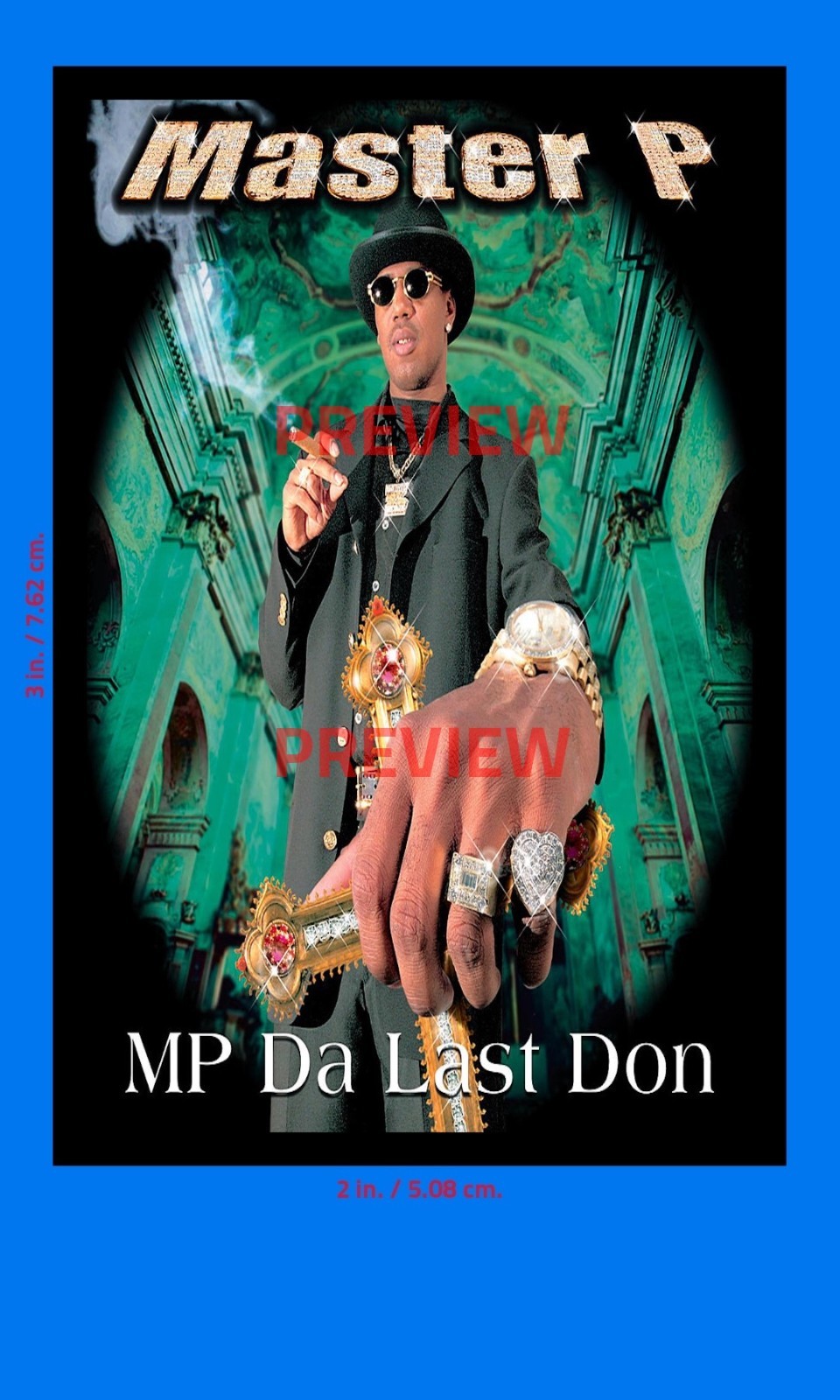 Master P Da Last Don Sticker (NO LIMIT GANGSTA RAP) 2×3 in. Adhesive Photo Print