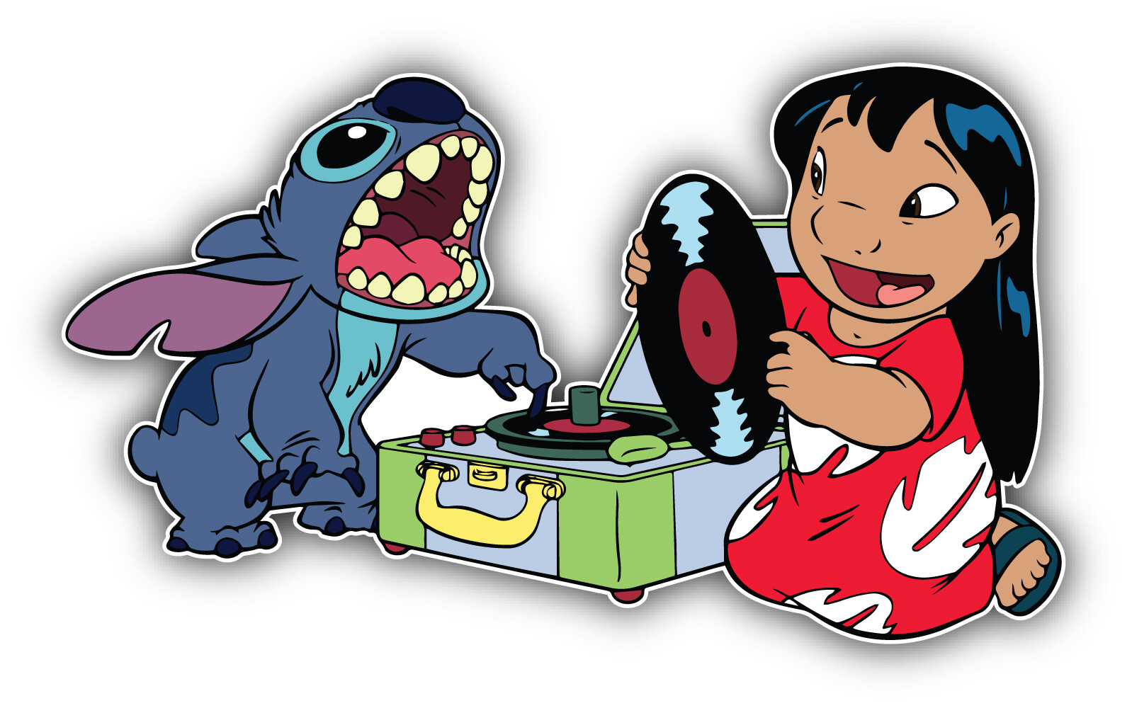Lilo & Stitch Cartoon Music Sticker Bumper Decal – ”SIZES”