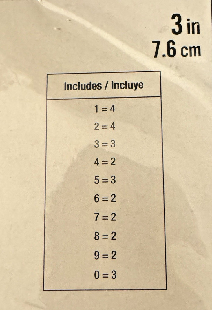 Everbilt | Adhesive Numbers Set, 3″ | 7.6cm | New