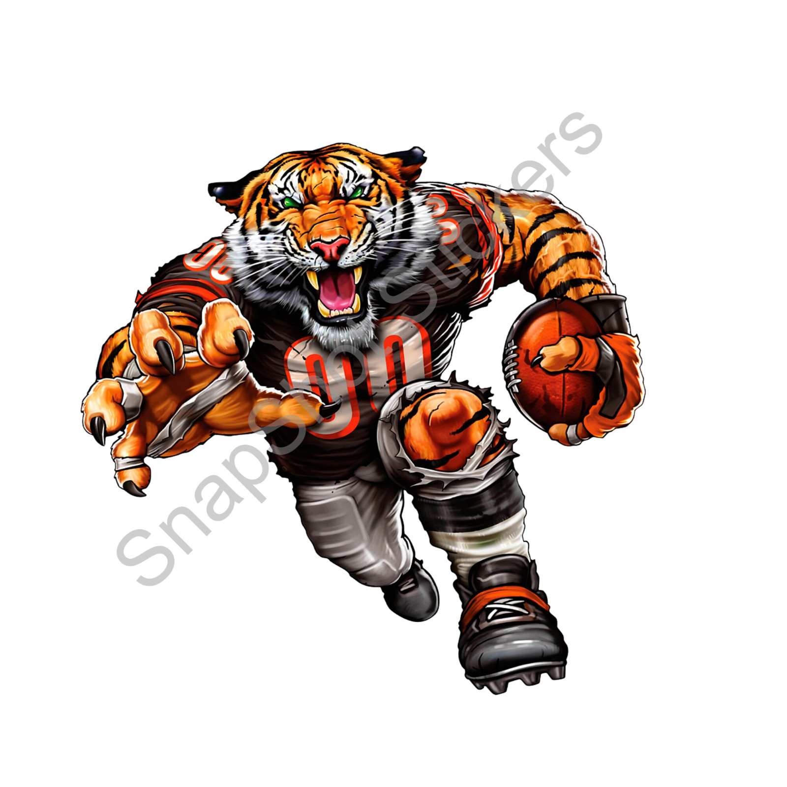 Cincinnati Orange Black Football Weather Resistant Vinyl Sticker/Decal 05