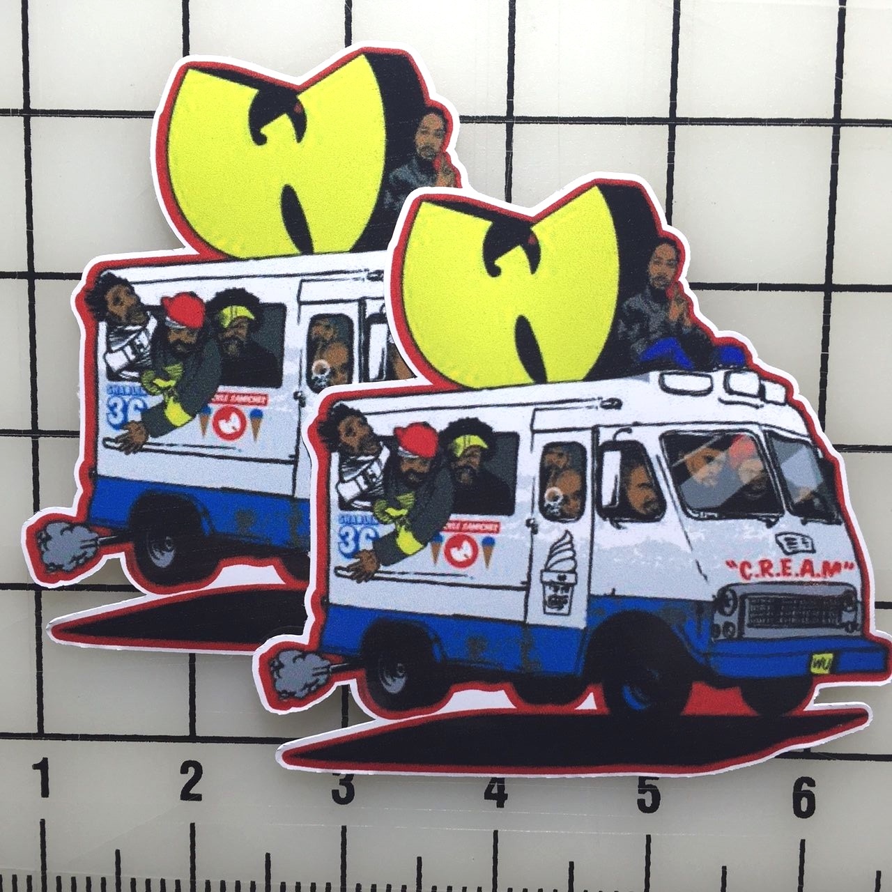 Wu Tang Ice Cream Truck 4″ Wide Color Vinyl Decal Sticker – BOGO