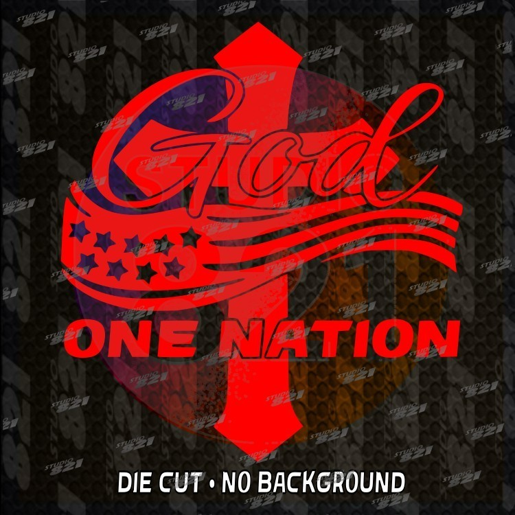 One Nation Under God vinyl decal- USA Rededication 250th Peace sticker decal New