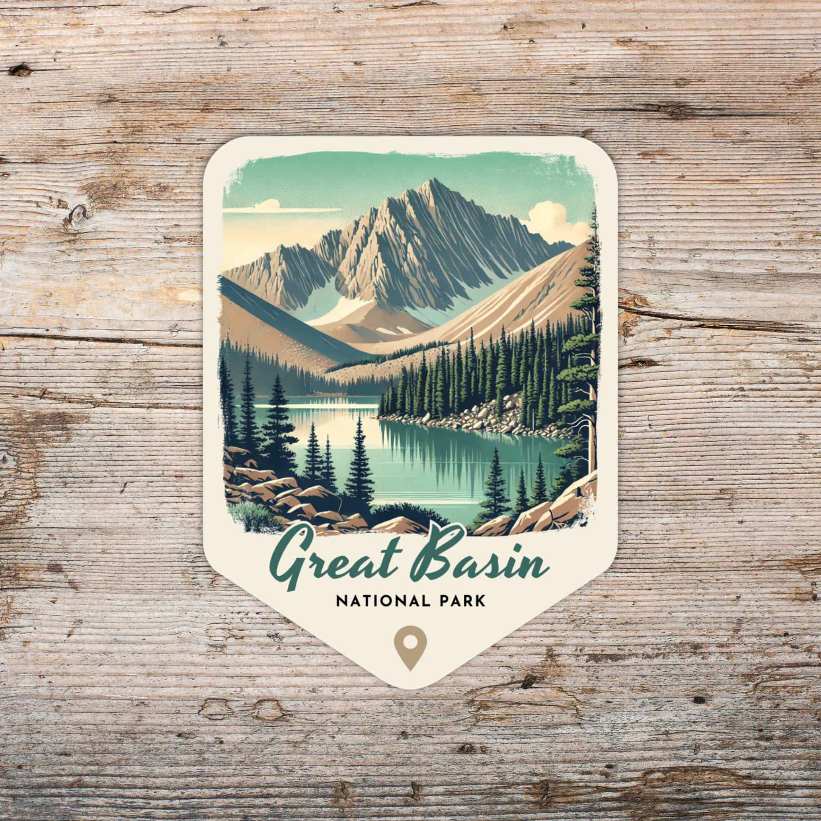 Great Basin National Park Nevada Sticker Retro Style Waterproof Vinyl Decal