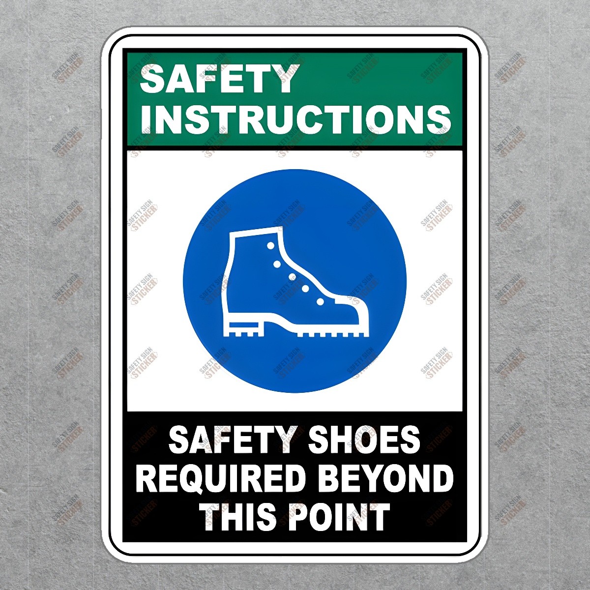 Safety Shoes Required Essential Safety Instructions Sign for #572540